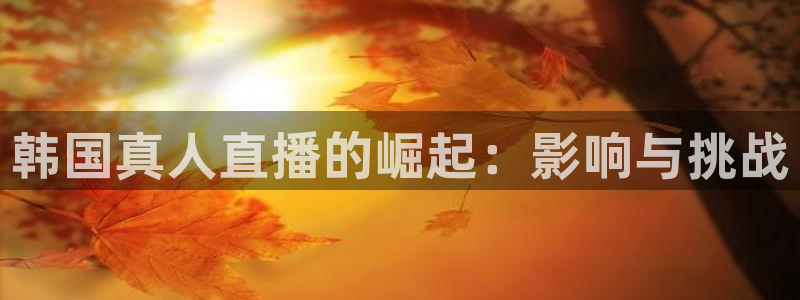 龙门视频：韩国真人直播的崛起：影响与挑战
